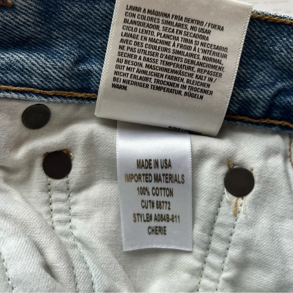 AGOLDE Cherie High Rise Straight Jeans Size 25 in Merit Chic Raw Hem Denim - Picture 8 of 8